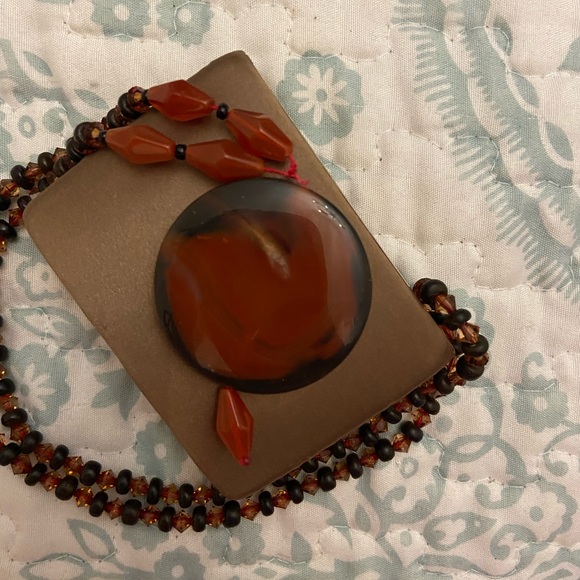 Vintage Tumbled Amber Necklace - Picture 2 of 4